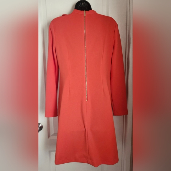Calvin Klein orange long sleeve mini dress Size 8 EUC - Picture 3 of 3